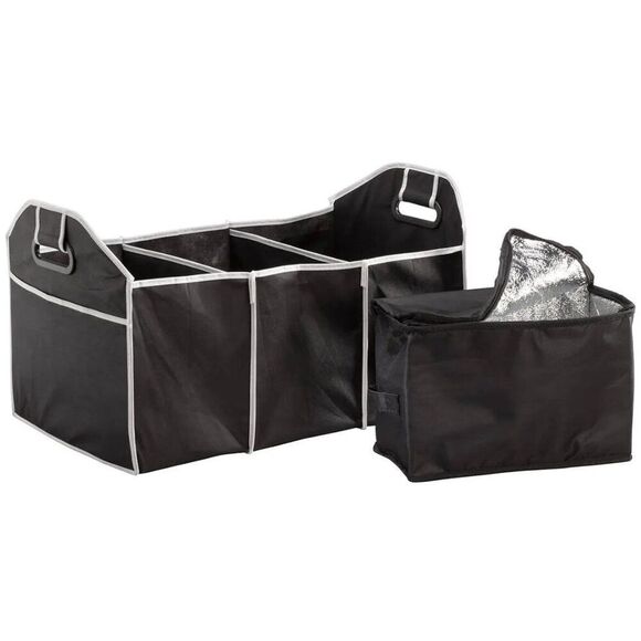 Folding Car Trunk Organizer With Built-In Handles For Easy Hauling 2-Piece NEW - Picture 1 of 4